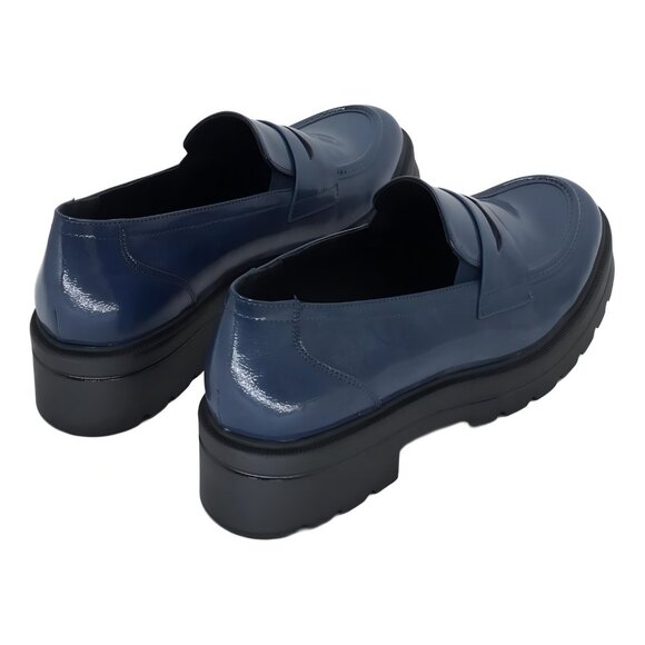 MIA Yoani Lug Sole Loafers Round Toe Navy 9M - Picture 3 of 6